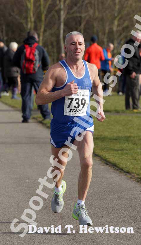 Brian Rushworth (Sunderland) with the fastest over-50 wim of the day at the Royal Signal Relays.
